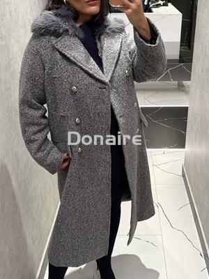 Abrigo cruzado gris Koralline - Imagen 2