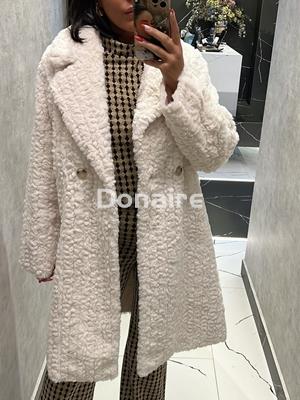 Abrigo pelo crudo reversible Goa Goa - Imagen 2