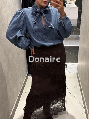 Blusa vaquera lazada Dixie - Imagen 2