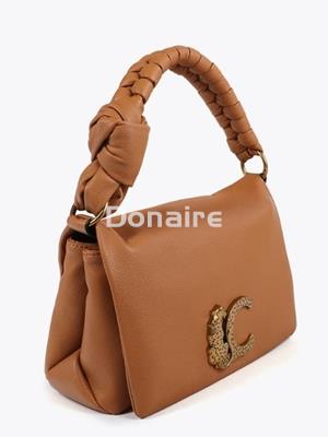 Bolso bandolera con solapa y logo camel Lola Casademunt - Imagen 2