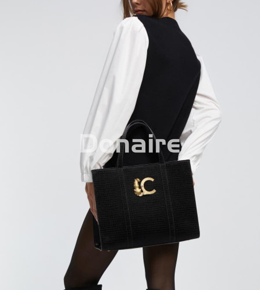 Bolso shopper efecto cocodrilo Lola Casademunt - Imagen 3