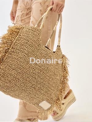 Bolso tipo shopper rafia y lurex NKN - Imagen 2