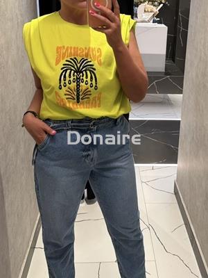 Camiseta amarillo flúor manga sisa Lez a Lez - Imagen 2