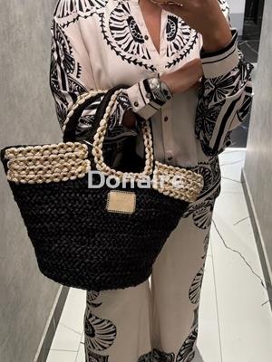 Capazo rafia y lurex NKN - Imagen 2