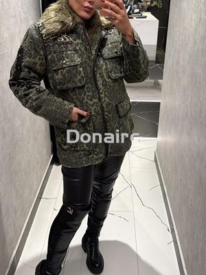 Cazadora animal print kaki BSB - Imagen 2