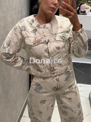 Cazadora vaquera print floral BSB - Imagen 2