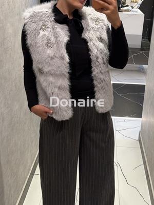 Chaleco de pelo gris Koralline - Imagen 2
