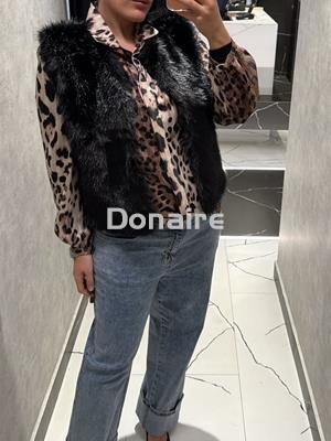 Chaleco pelo y punto negro Koralline - Imagen 2