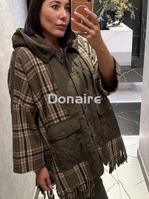 Chaquetón cuadros tipo capa BSB - Imagen 2