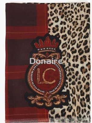 Foulard combinado animal print y tartán Lola Casademunt - Imagen 2