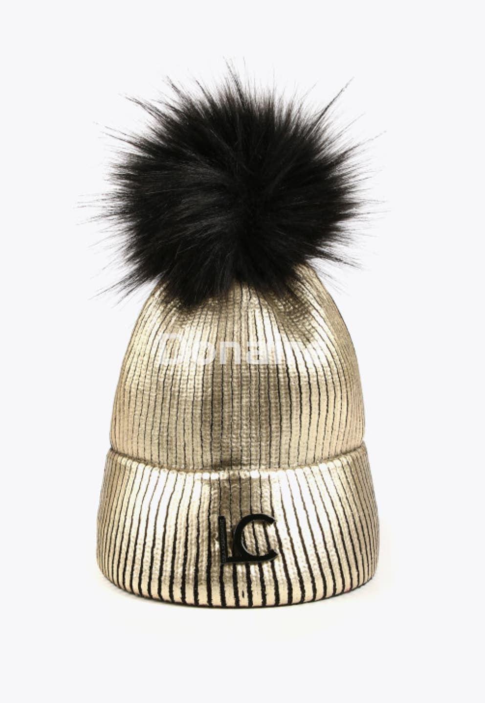 Gorro tricot dorado Lola Casademunt - Imagen 1