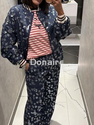 Maxi bomber vaquera con lentejuelas Dixie - Imagen 2