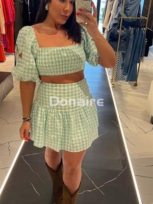 Mini falda vichy Lez a Lez - Imagen 2