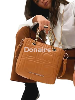 Mini shopper logotipado camel Lola Casademunt - Imagen 2