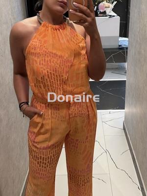 Pantalón gasa naranja Open - Imagen 2