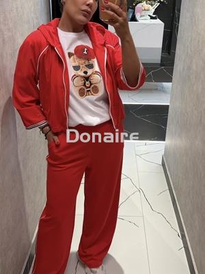 Pantalón jogger pata ancha rojo PHARD - Imagen 2