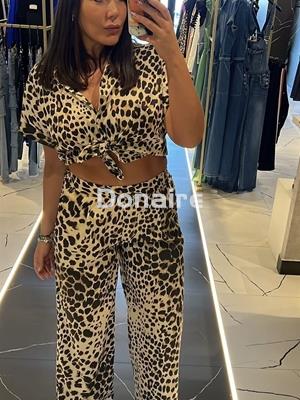 Pantalón palazzo animal print Dixie - Imagen 2