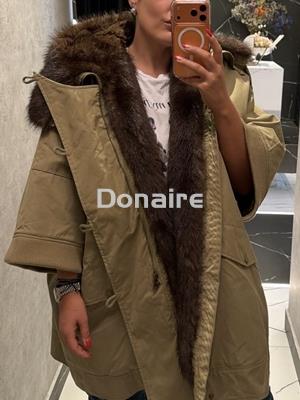 Parka tipo capa pelo interir Dixie - Imagen 2