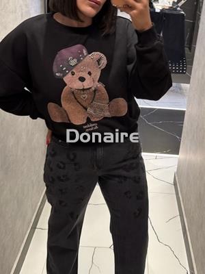 Sudadera negra oso BSB - Imagen 2