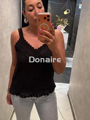 Top crochet negro Koralline - Imagen 2