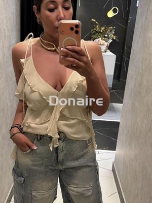 Top gasa beige Open - Imagen 2