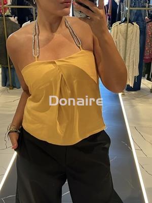 Top joya mostaza Open - Imagen 2