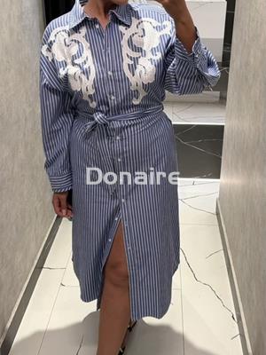 Vestido camisero rayas BSB - Imagen 2