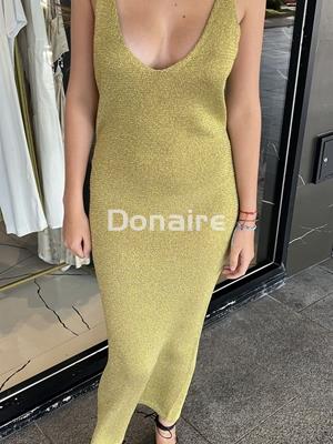 Vestido dorado punto Trash and Luxury - Imagen 2