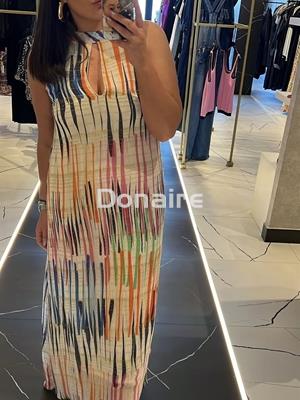 Vestido largo estampado multiraya Lola Casademunt - Imagen 2