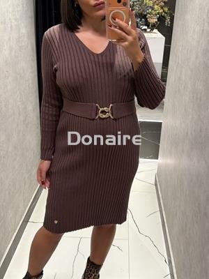 Vestido marrón punto de canalé Lolita - Imagen 2