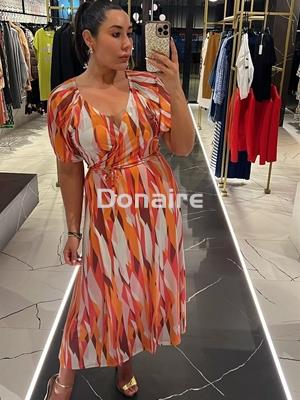 Vestido multicolor atar algodón satinado WNT - Imagen 1