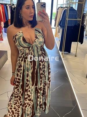 Vestido satén Dixie print manchas - Imagen 2